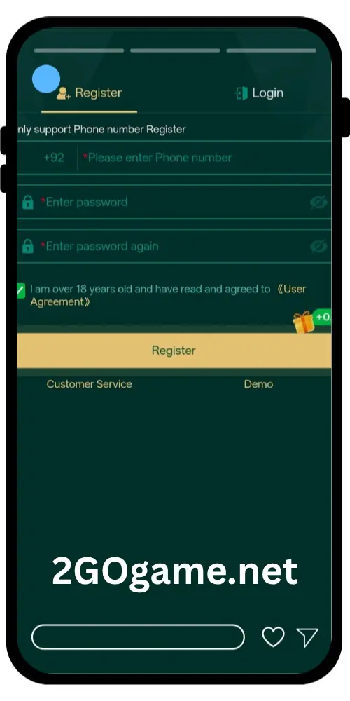 2 Go Game Register